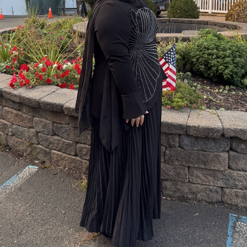 Black Maxi Dress with Decorative Stud Detail